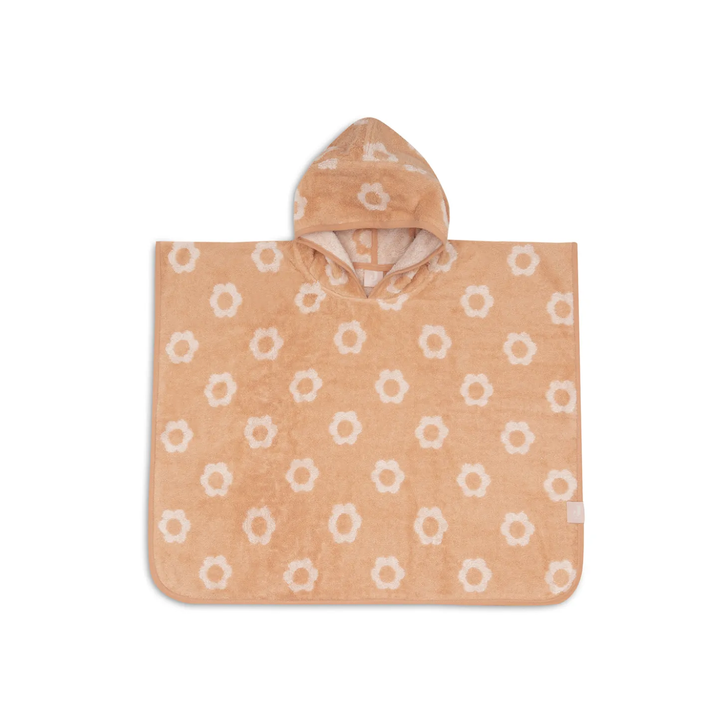 Jollein Poncho de Bain Éponge Jacquard Réversible Flower Wild Rose