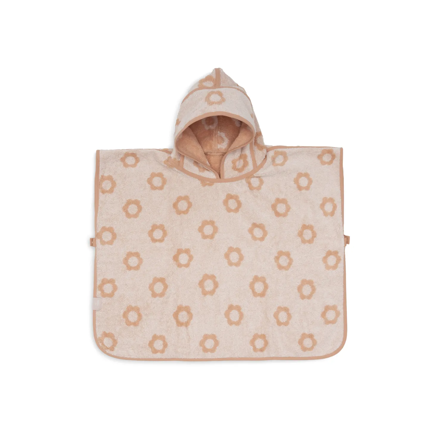 Jollein Poncho de Bain Éponge Jacquard Réversible Flower Wild Rose