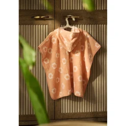Jollein Poncho de Bain Éponge Jacquard Réversible Flower Wild Rose
