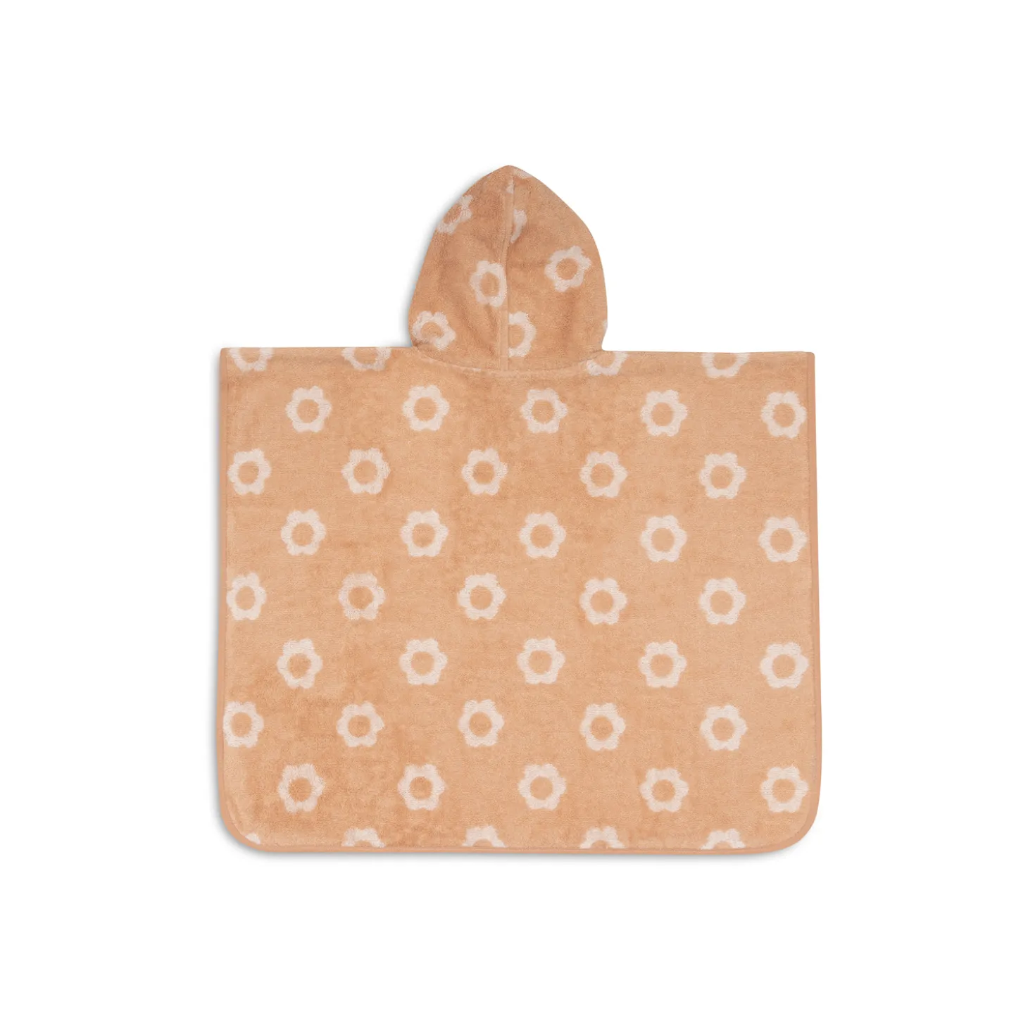 Jollein Poncho de Bain Éponge Jacquard Réversible Flower Wild Rose