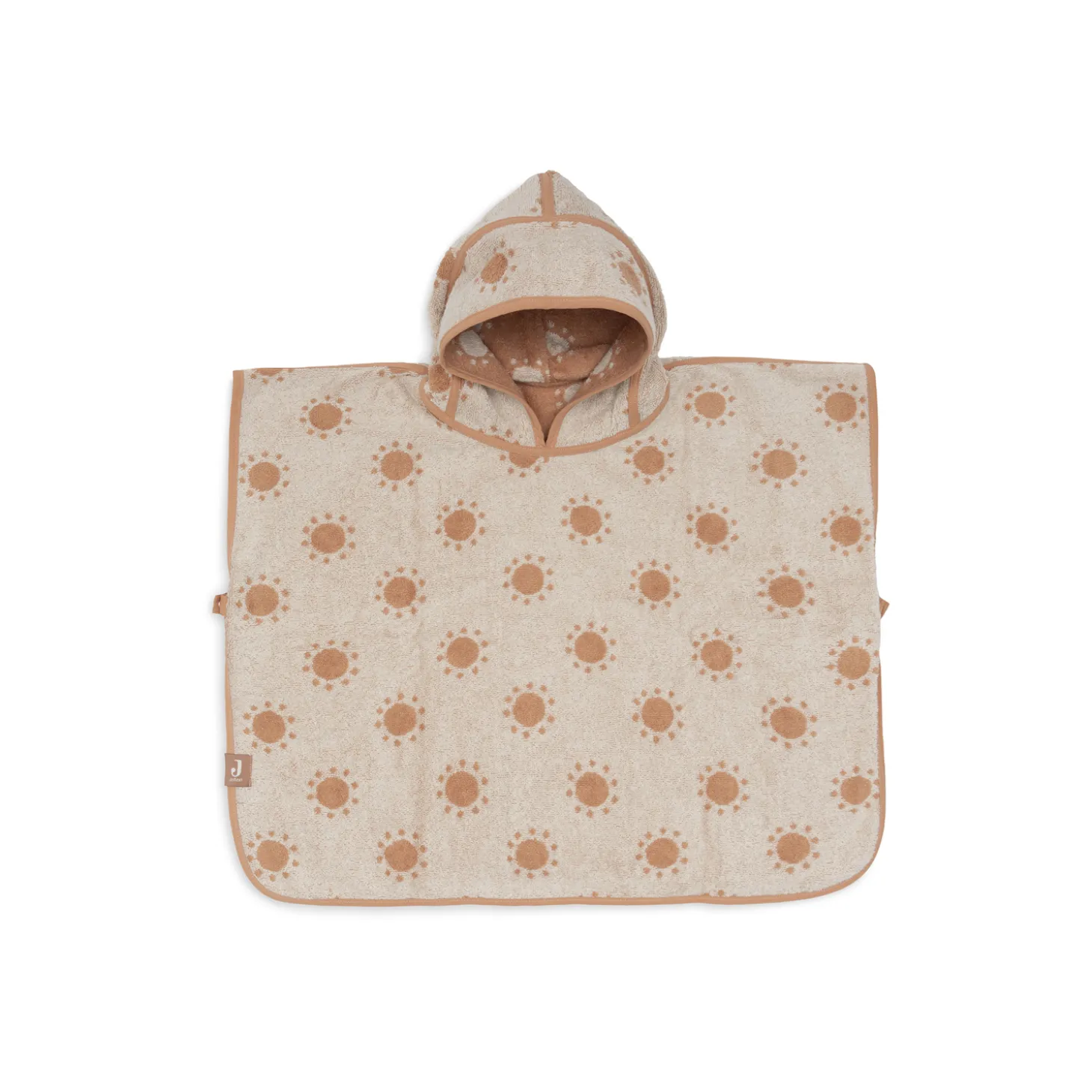 Jollein Poncho de Bain Éponge Jacquard Réversible Sun Terra