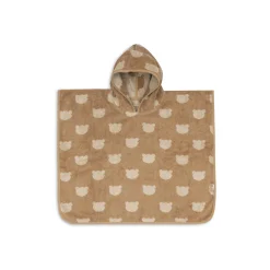 Jollein                    Poncho de Bain Éponge Jacquard Réversible Teddy Bear    Sand