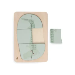 Jollein                    Puzzle en Bois Jungle Jambo Croco    Sea Green