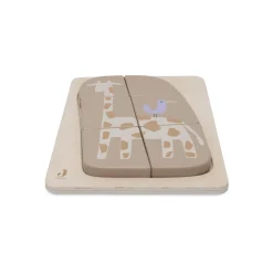 Jollein Puzzle en Bois Jungle Jambo Giraffe Nougat