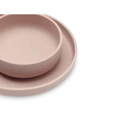 Jollein                    Set de table bébé silicone (4pcs)    Pale Pink