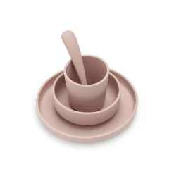 Jollein                    Set de table bébé silicone (4pcs)    Pale Pink