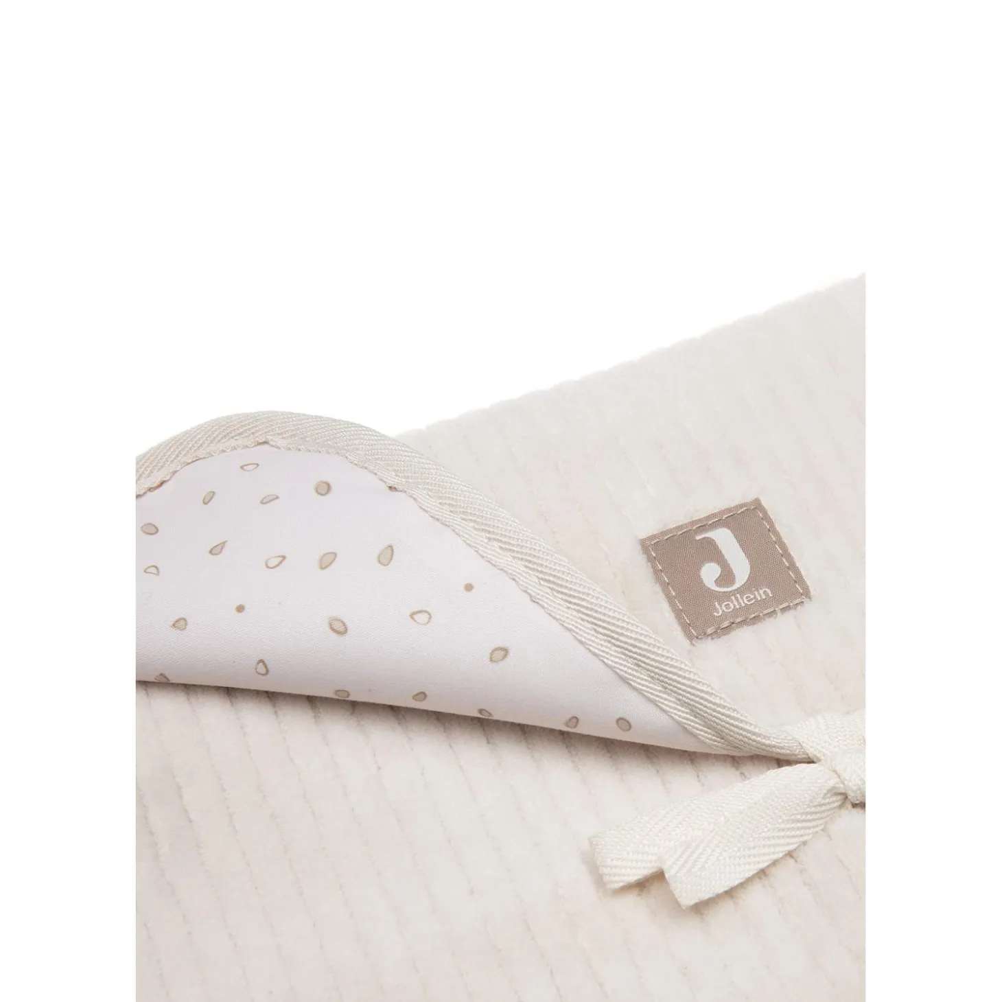 Jollein Tapis à Langer nomade avec poches Cloudy Rib Oatmeal