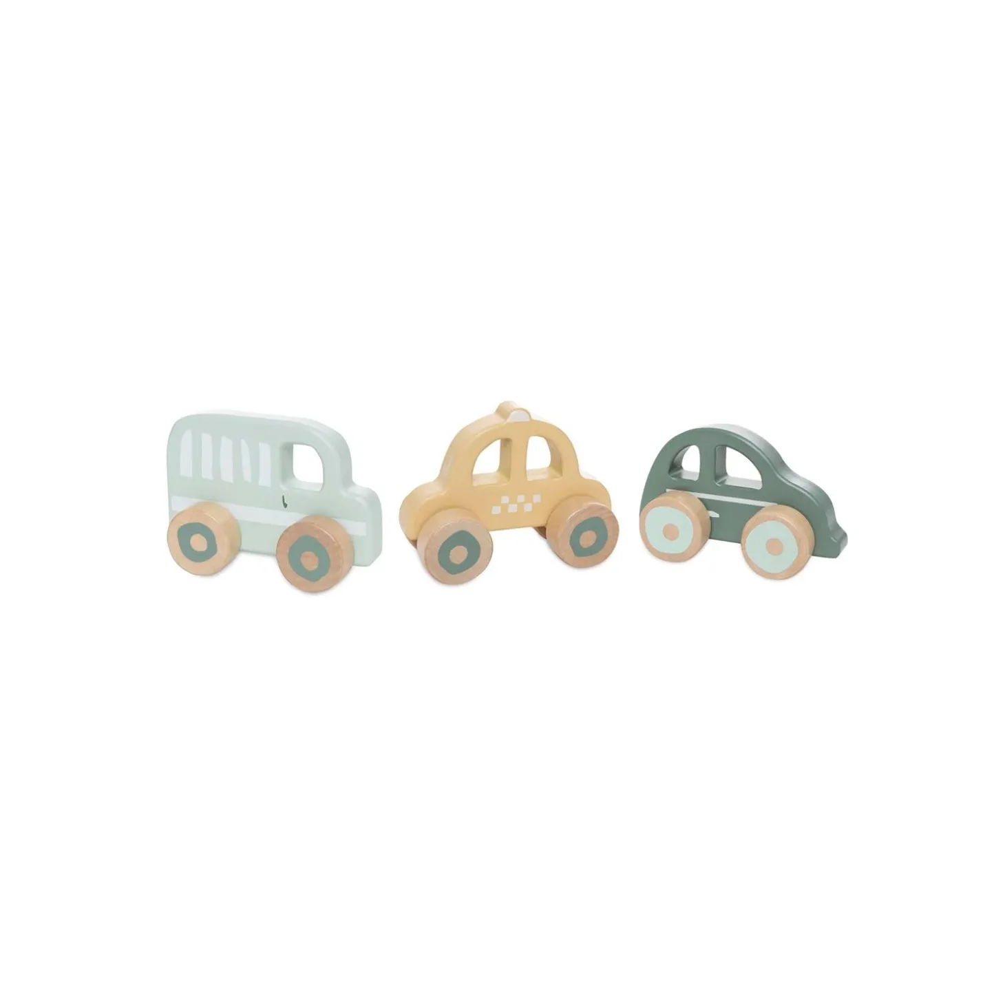 Jollein Voitures en Bois 3 Unités Multicolor