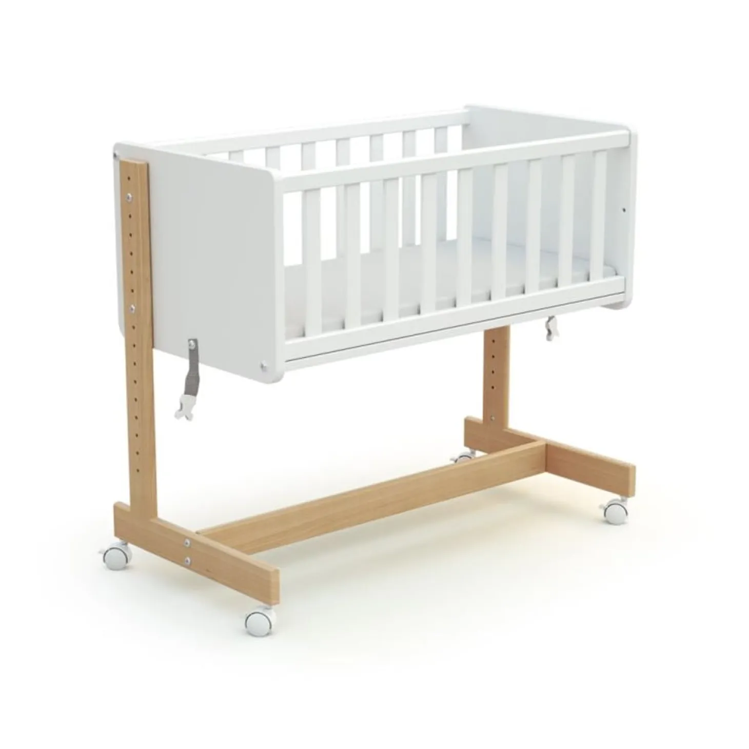 Jurababy Berceau Cododo Confort Blanc et Hêtre