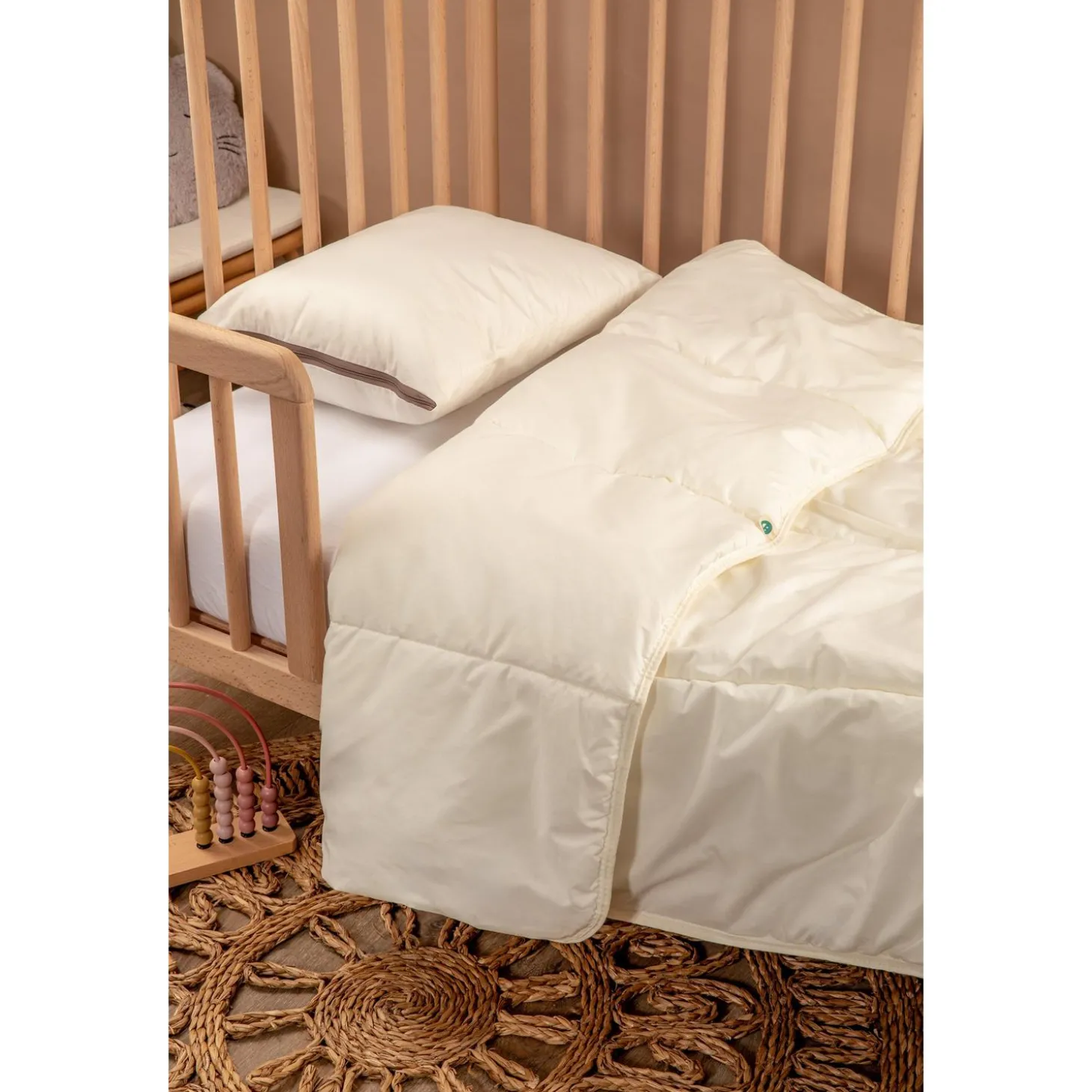 Kadolis Couette Bébé Maui Enveloppe Coton Bio Blanc