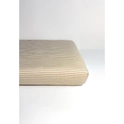Kadolis Drap housse bébé Percale de Coton Bio Rayé Ambre 70x140 cm