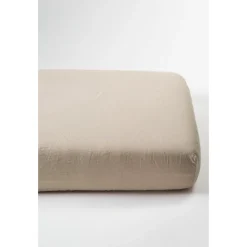 Kadolis                    Drap Housse Bébé Satin de coton bio lavé    Lin            60x120 cm