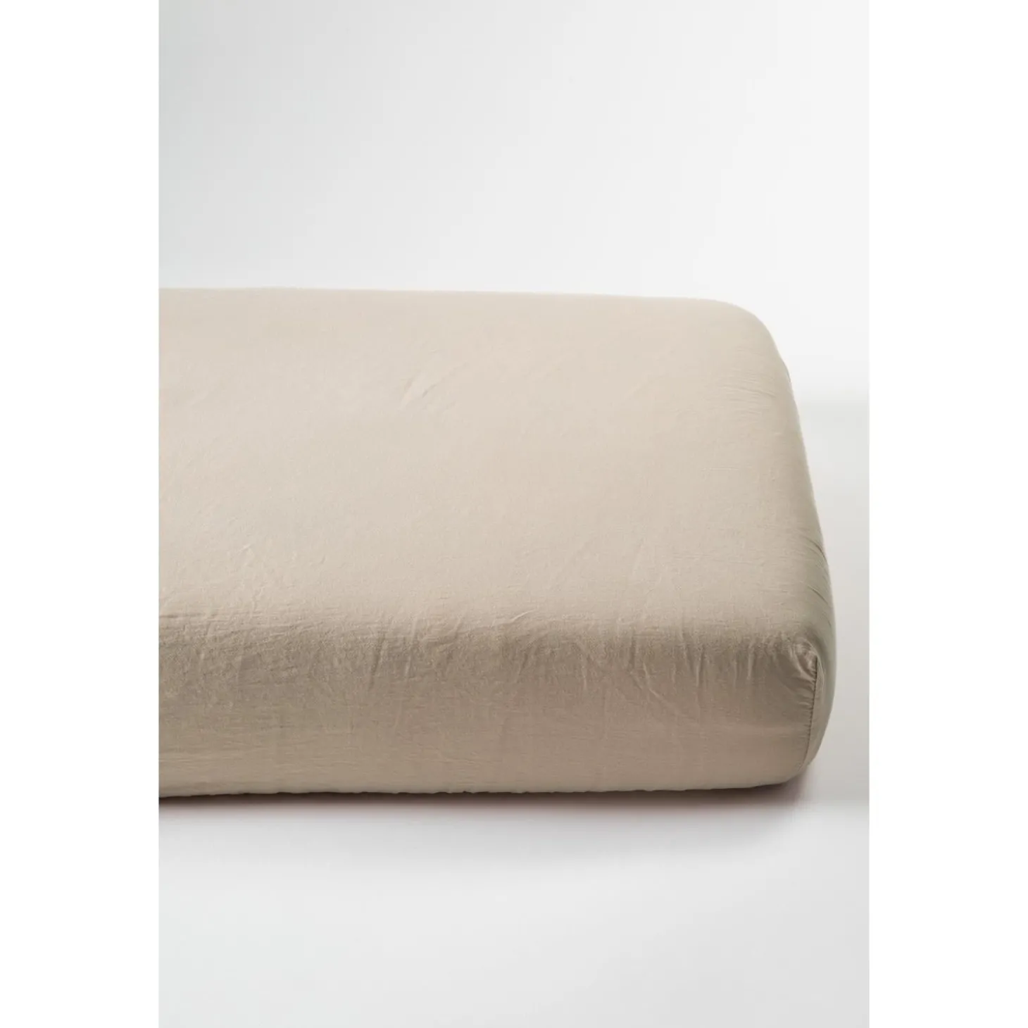 Kadolis Drap Housse Bébé Satin de coton bio lavé Lin 60x120 cm