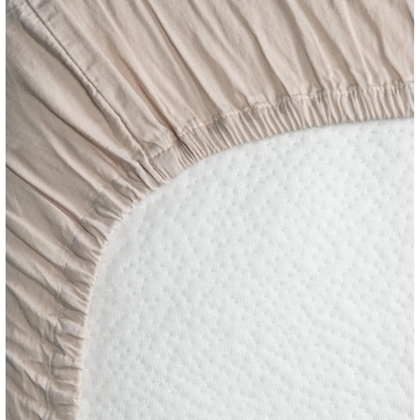 Kadolis Drap Housse Bébé Satin de coton bio lavé Lin 60x120 cm
