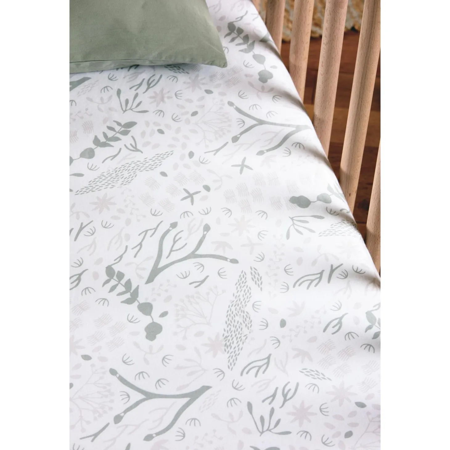 Kadolis Drap housse Coton Bio pour Lit bébé Yukari Douceur Tilleul