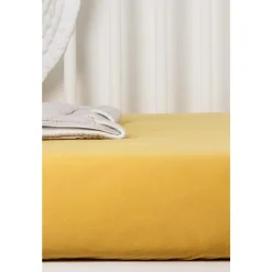 Kadolis                    Drap housse en coton bio pour lit bébé    Miel            60x120 cm
