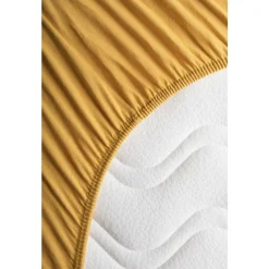 Kadolis Drap housse en coton bio pour lit bébé Miel 60x120 cm