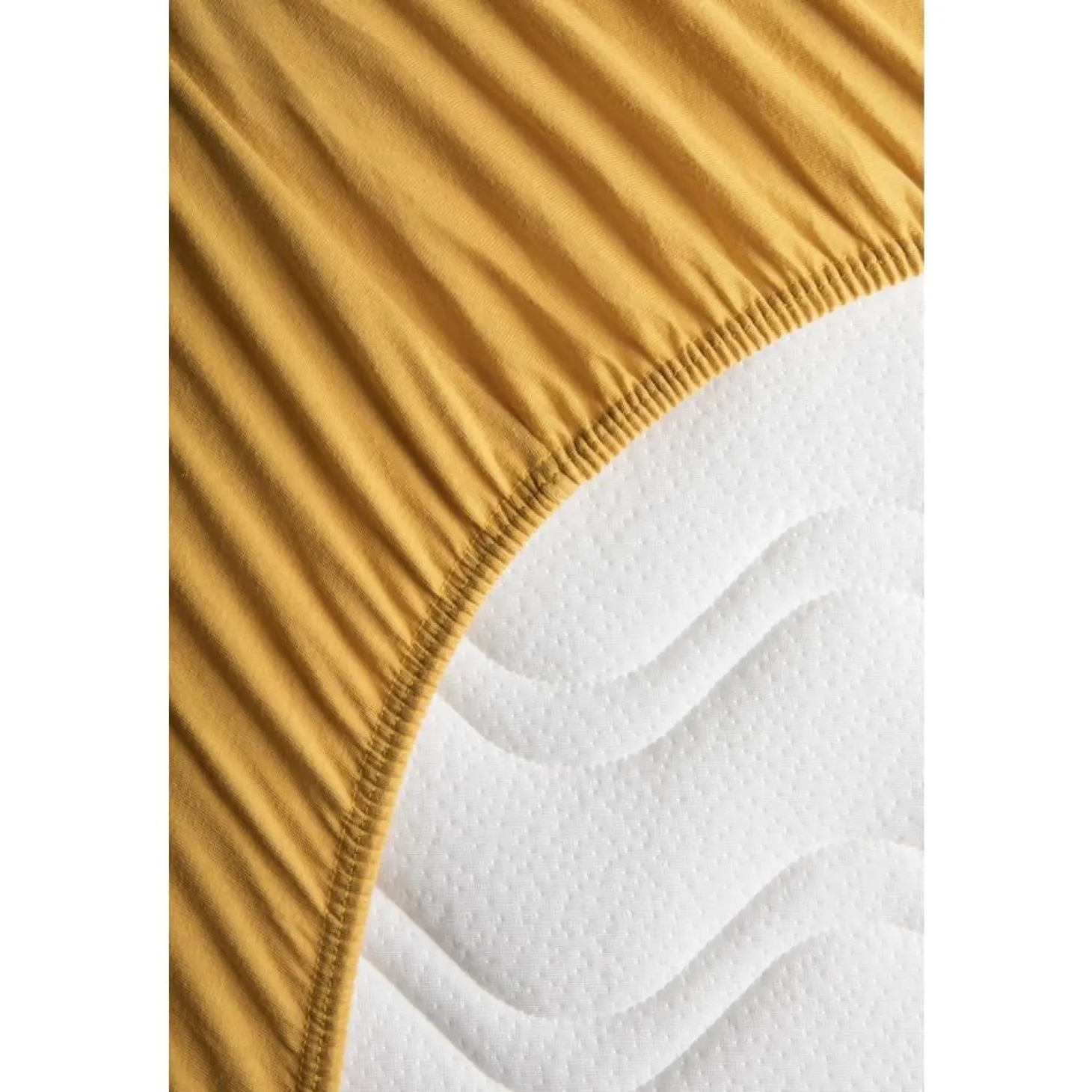 Kadolis Drap housse en coton bio pour lit bébé Miel 60x120 cm