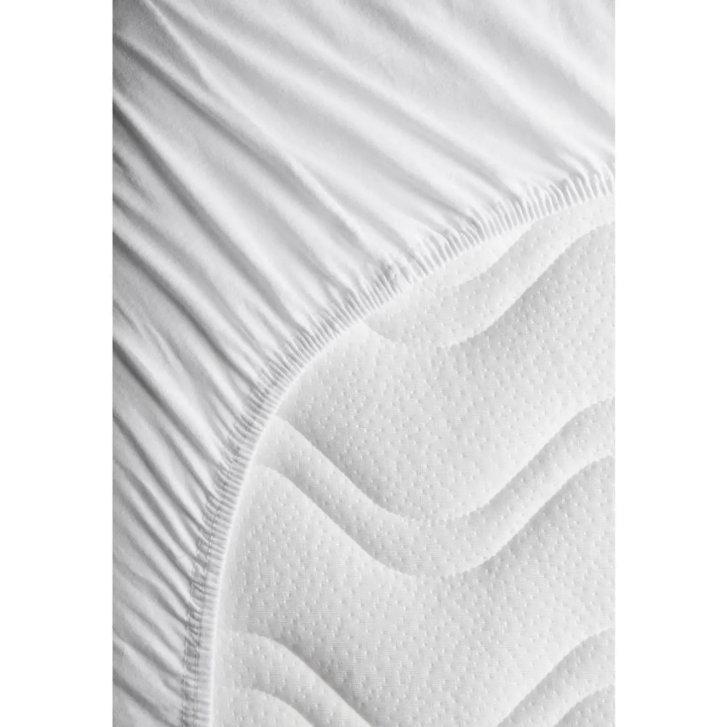 Kadolis Drap housse en coton bio pour lit bébé Blanc 70x140 cm