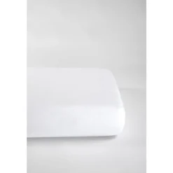 Kadolis Drap housse en coton bio pour lit bébé Blanc 70x140 cm