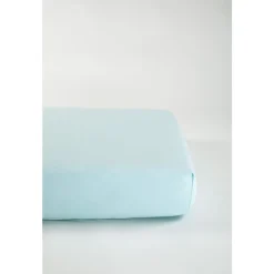 Kadolis Drap housse en coton bio pour lit bébé Bleu Céladon 70x140 cm