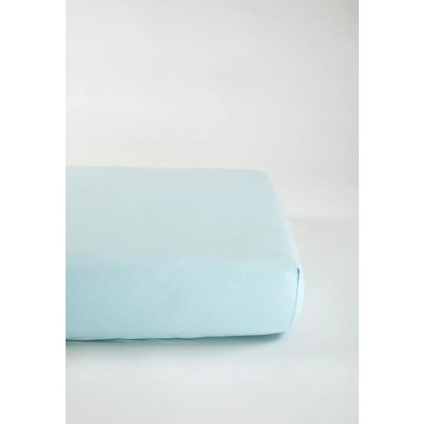 Kadolis Drap housse en coton bio pour lit bébé Bleu Céladon 70x140 cm