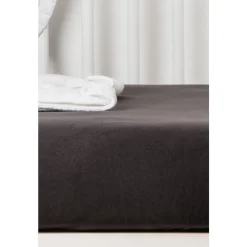 Kadolis                    Drap housse en coton bio pour lit bébé    Gris Carbone            60x120 cm