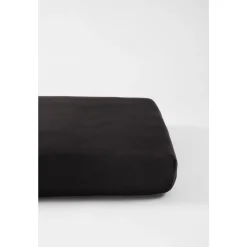 Kadolis Drap housse en coton bio pour lit bébé Gris Carbone 60x120 cm