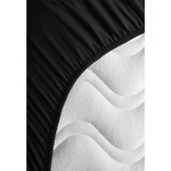 Kadolis Drap housse en coton bio pour lit bébé Gris Carbone 60x120 cm