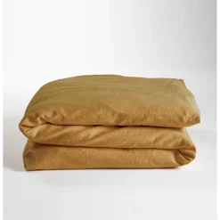 Kadolis Housse de couette Bébé Satin de coton bio lavé Ambre 100x140 cm