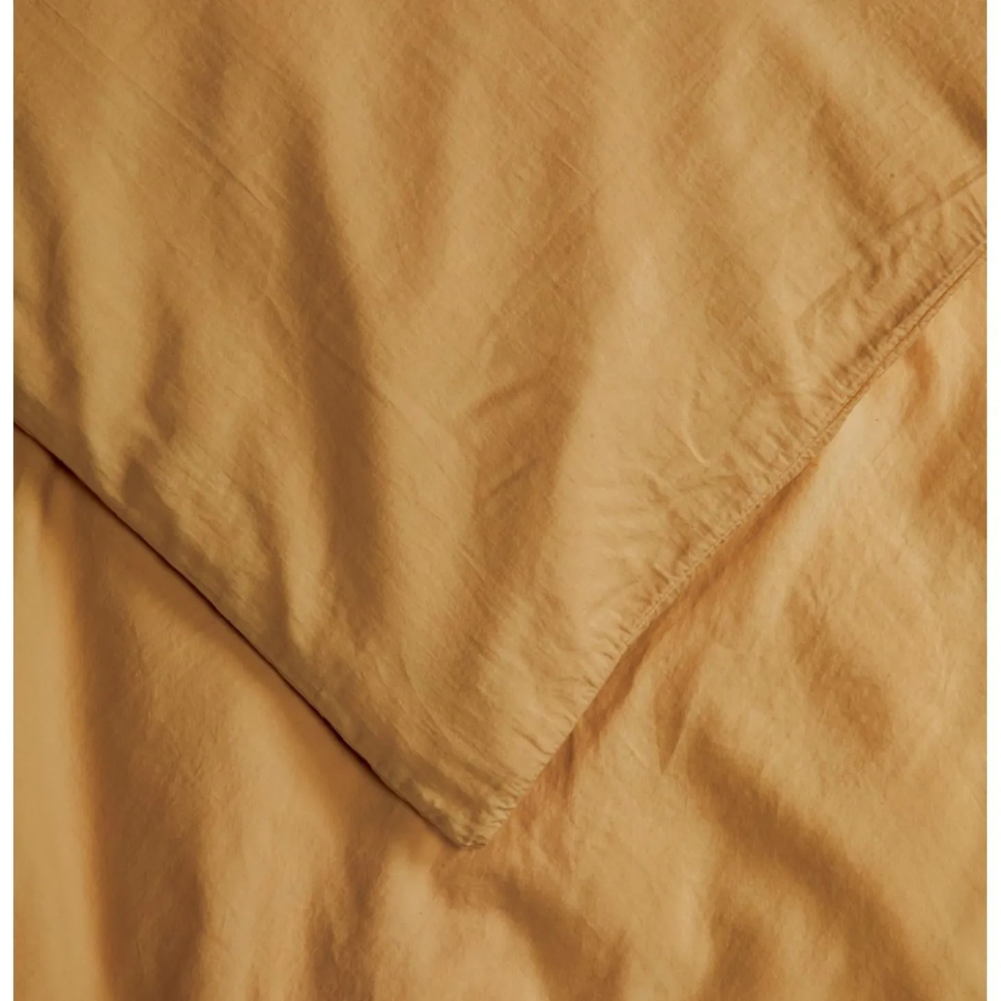 Kadolis Housse de couette Bébé Satin de coton bio lavé Ambre 100x140 cm