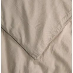 Kadolis                    Housse de couette Bébé Satin de coton bio lavé    Lin            100x140 cm