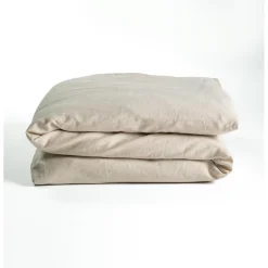 Kadolis                    Housse de couette Bébé Satin de coton bio lavé    Lin            100x140 cm