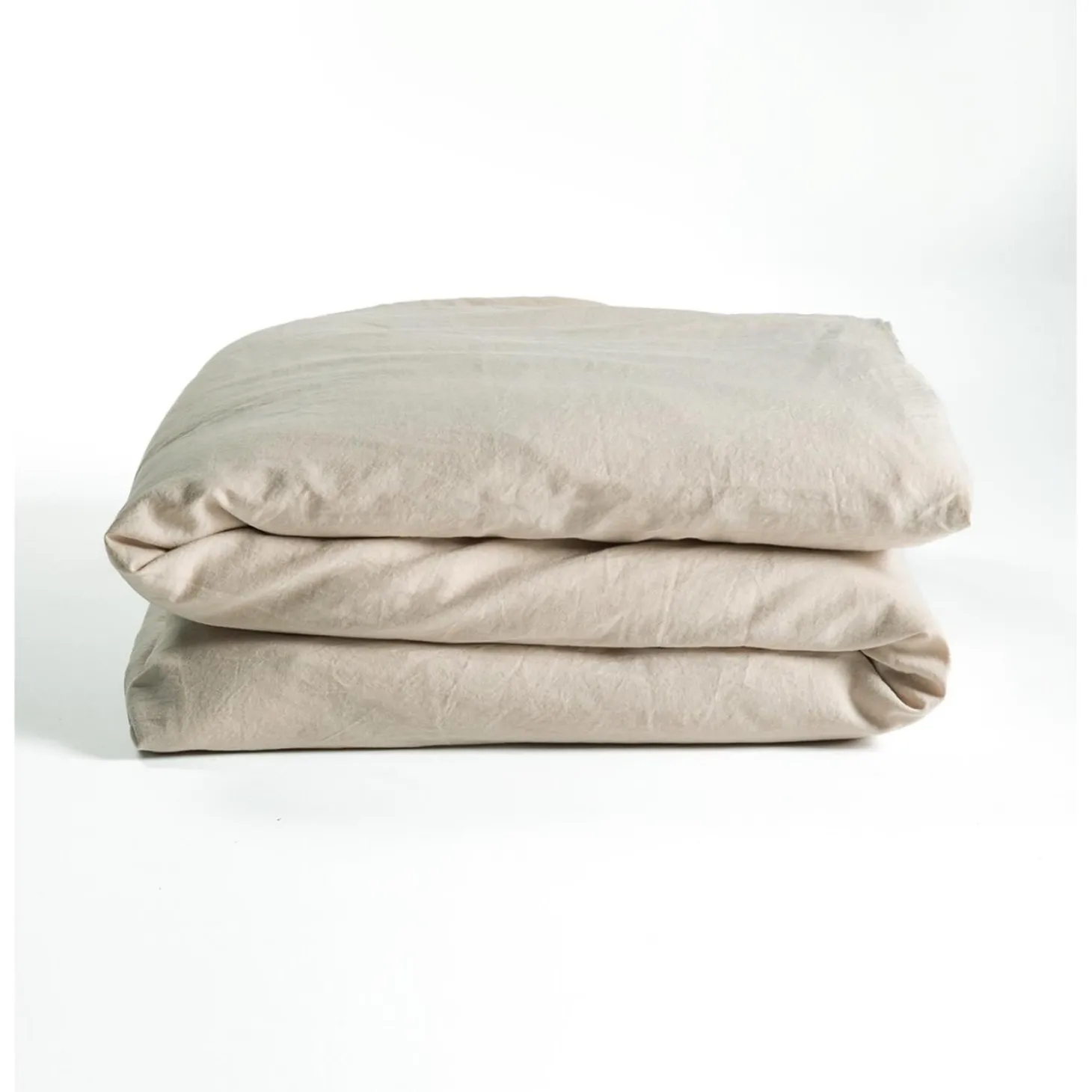 Kadolis Housse de couette Bébé Satin de coton bio lavé Lin 100x140 cm