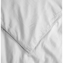 Kadolis                    Housse de couette Bébé Satin de coton bio lavé    Blanc craie            100x140 cm