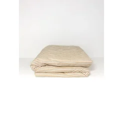 Kadolis                    Housse de couette Percale de Coton Bio bébé    Rayé Ambre            100x140 cm