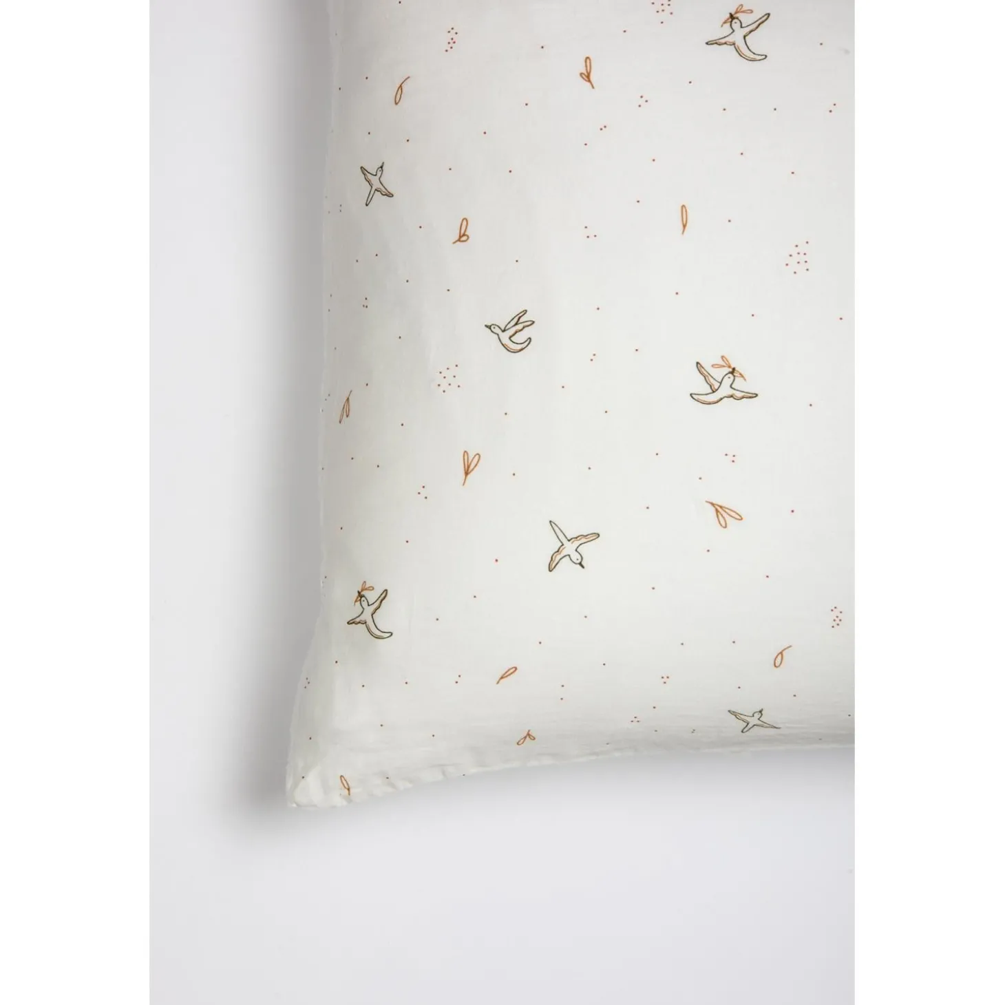 Kadolis Taie d'oreiller Coton Bio L'envolée multicolore 35 x 45 cm