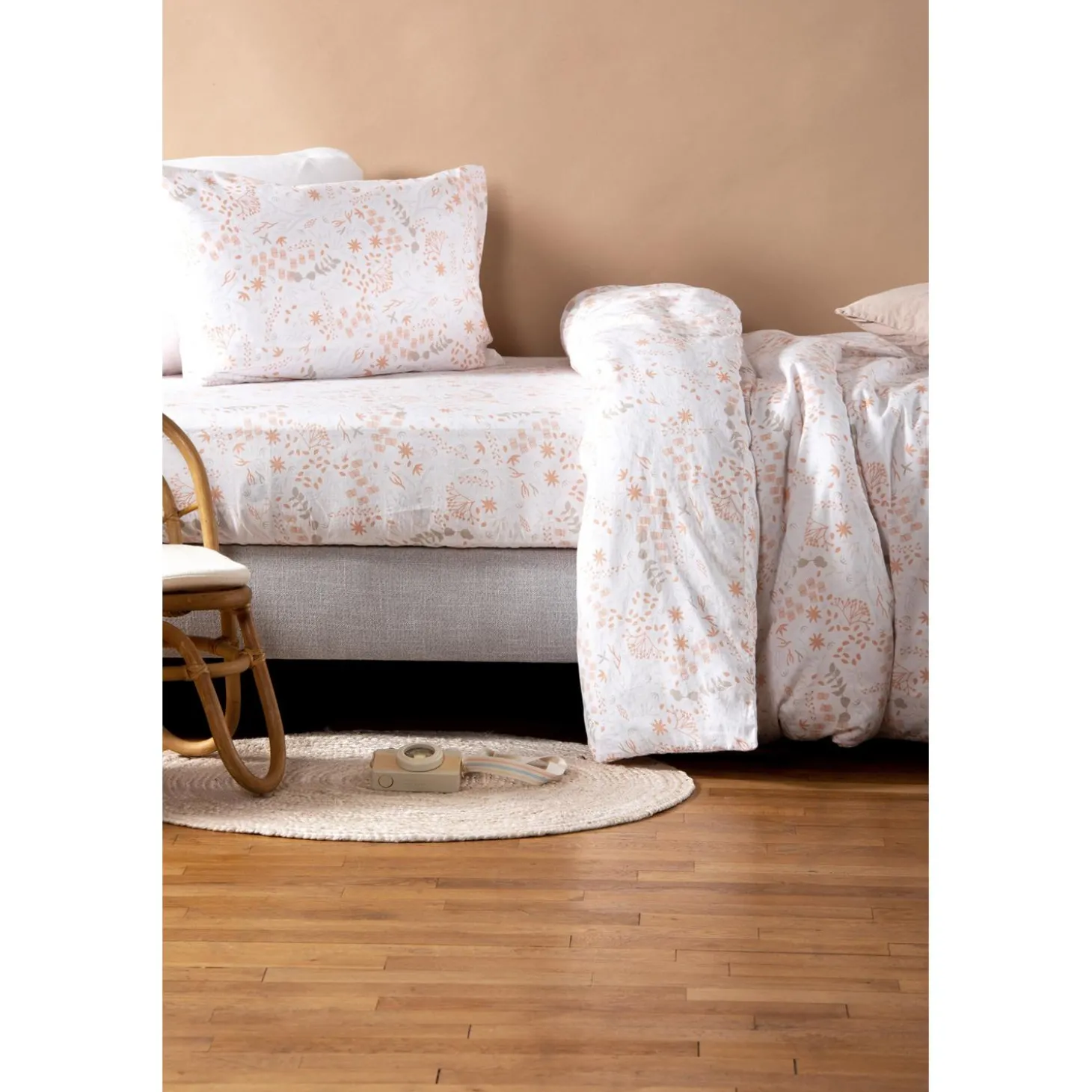 Kadolis Taie d'oreiller Coton Bio Yukari Douceur Peach 40x60 cm