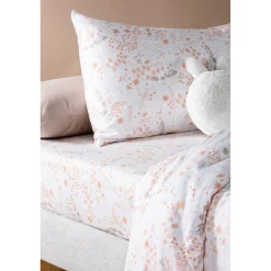 Kadolis Taie d'oreiller Coton Bio Yukari Douceur Peach 40x60 cm