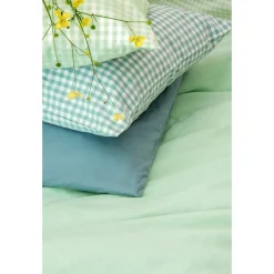 Kadolis                    Taie d'oreiller Percale de Coton Bio Vichy    Vichy Azur            40x60 cm