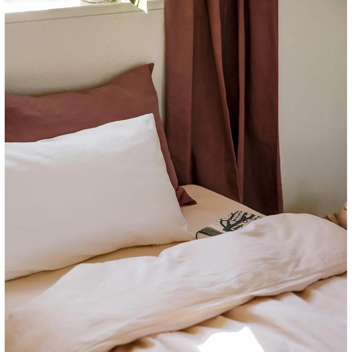 Kadolis Taie d'oreiller pur Coton Bio Terracotta 40x60 cm