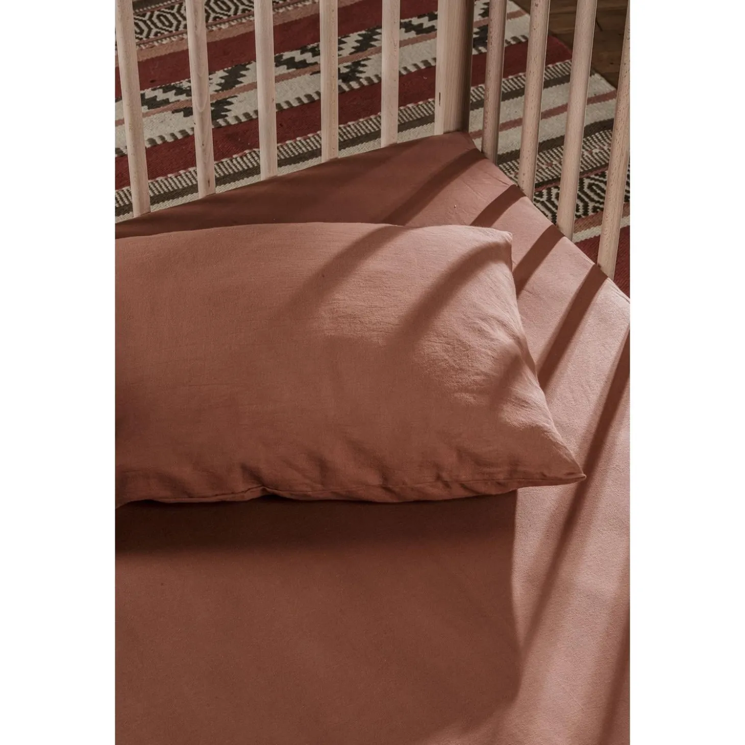 Kadolis Taie d'oreiller pur Coton Bio Terracotta 40x60 cm