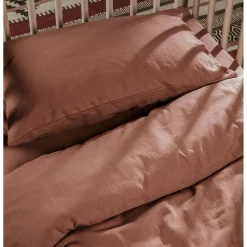 Kadolis Taie d'oreiller pur Coton Bio Terracotta 40x60 cm