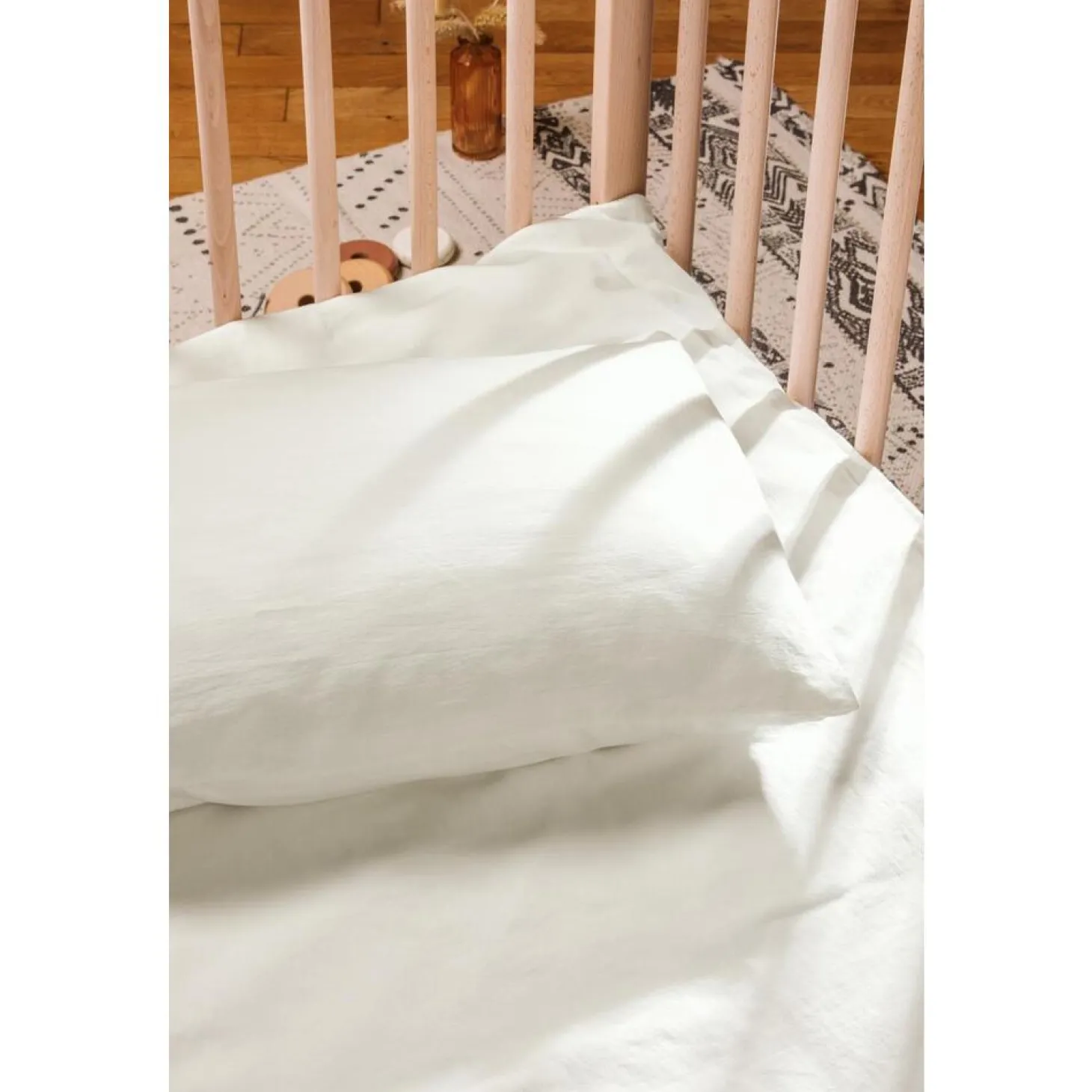 Kadolis Taie d'oreiller pur Coton Bio Ecru 40x60 cm