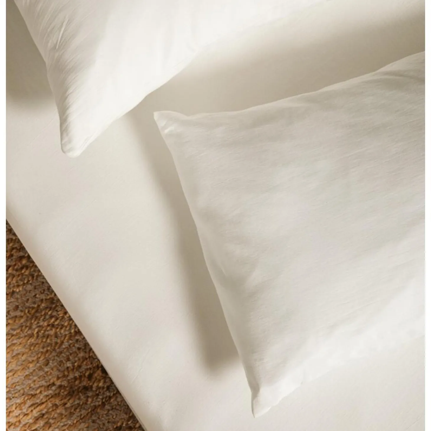 Kadolis Taie d'oreiller pur Coton Bio Ecru 40x60 cm