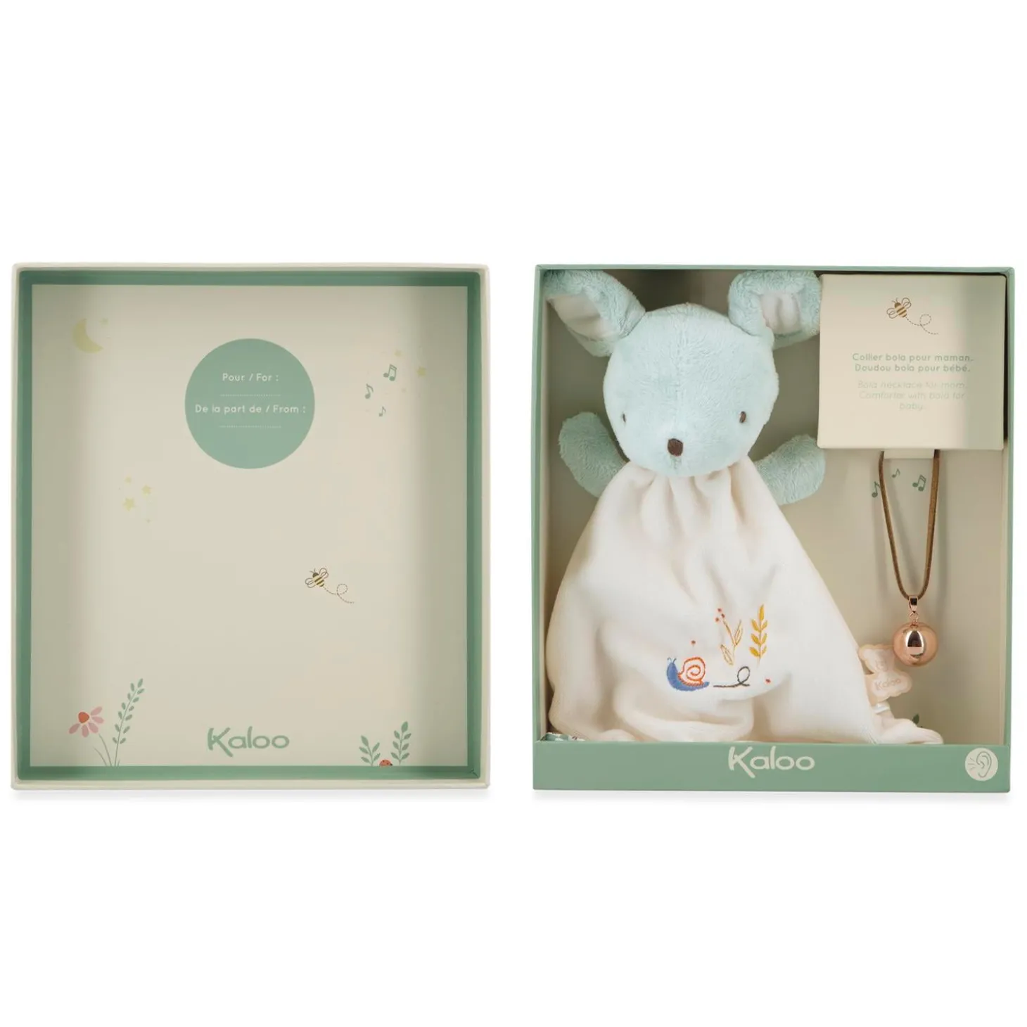 Kaloo Coffret Doudou Bola Souris Vert
