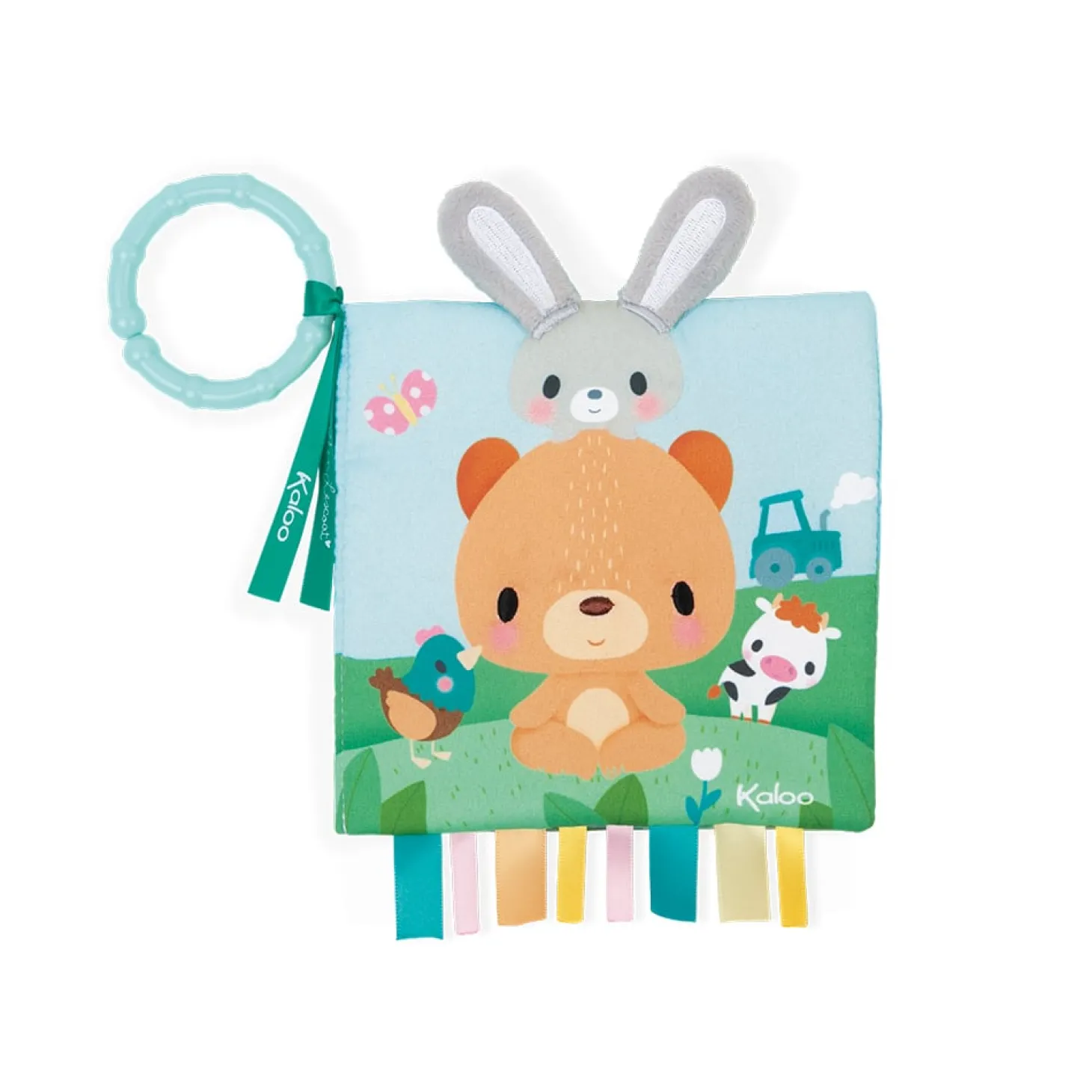 Kaloo Livre d’éveil Choo à la ferme Multicolore 14 cm