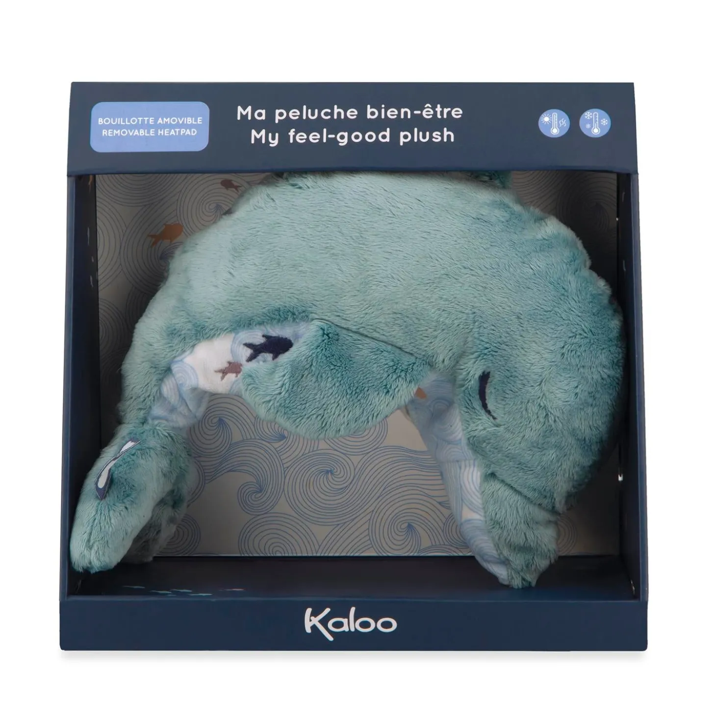 Kaloo Peluche Bien être Dauphin Bleu