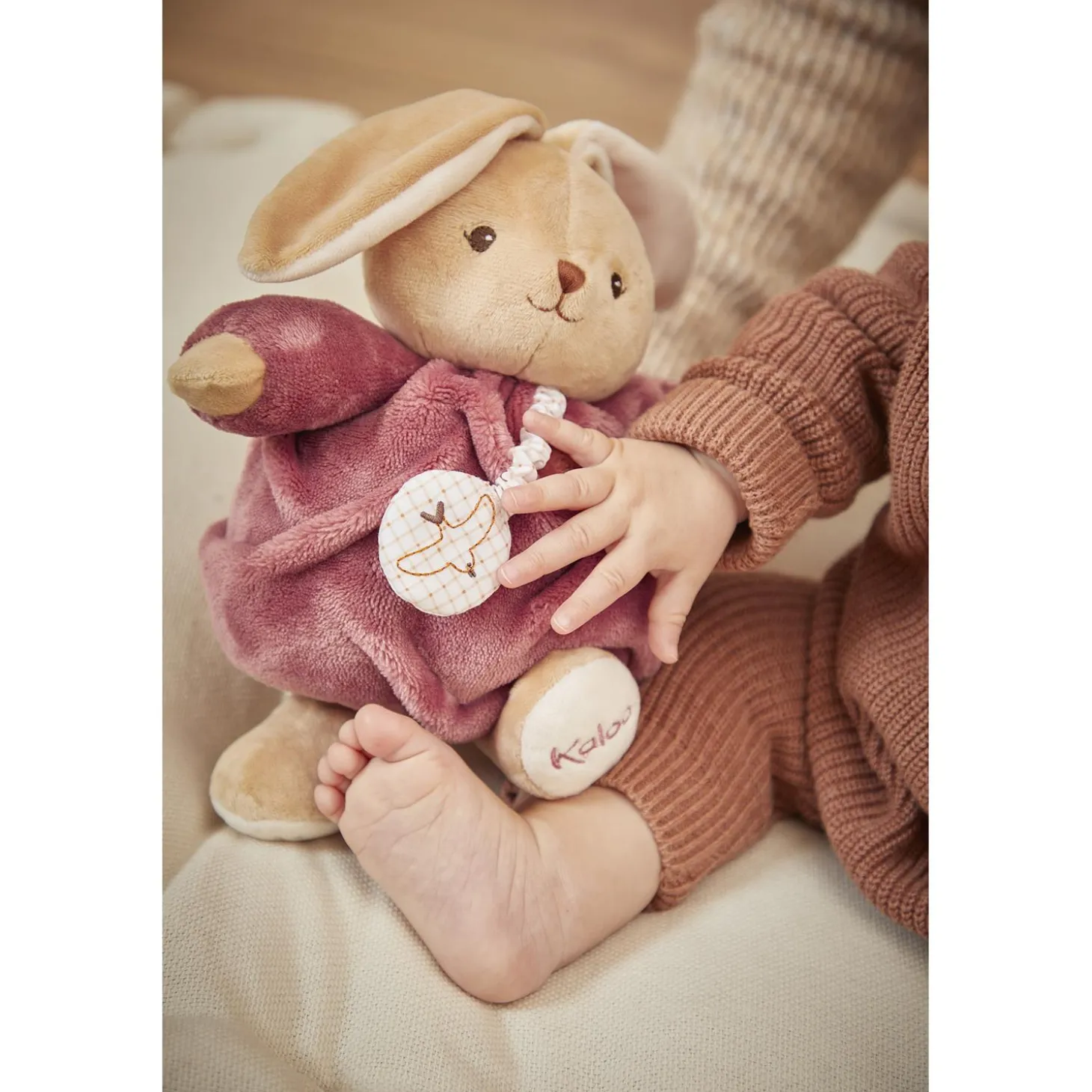 Kaloo Peluche musicale Patapouf Lapin Rouge