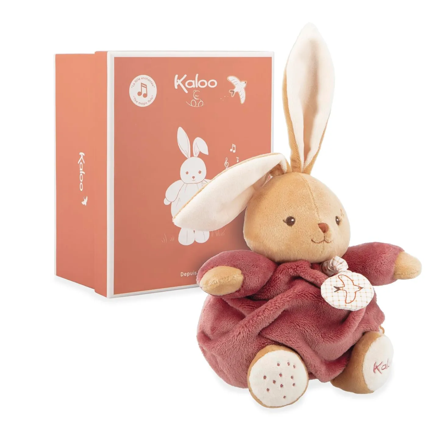 Kaloo Peluche musicale Patapouf Lapin Rouge